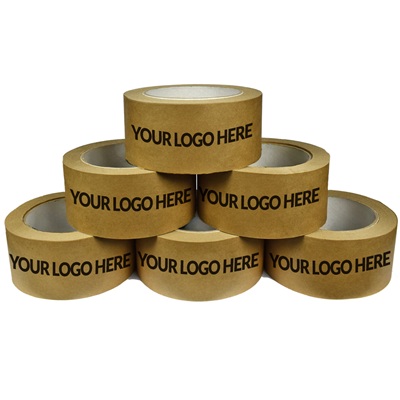 72 x Rolls Of Bespoke Custom Printed Kraft Paper Tape 48mm x 50M